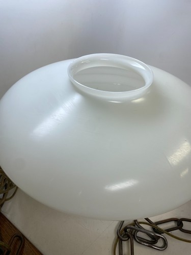 NY Schoolhouse 14" Swag Hanging Pendant Ceiling Light Fixture Vintage with Plug - Picture 9 of 13
