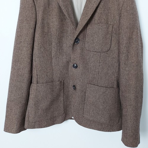Aubin & Wills Tweed Blazer Mens Medium Brown 100% Lambswool Country Sport Jacket - Picture 11 of 13