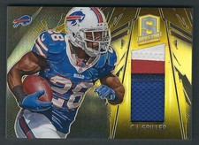 2013 Panini Spectra GOLD Materials #15 C J Spiller 7/10 4-Color Jersey Bills