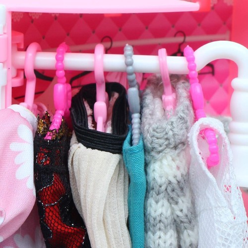 80 Pcs Plastic Hangers Accessories for 11.5 inch Doll Clothes Gown Dress Outfit - Picture 3 of 6