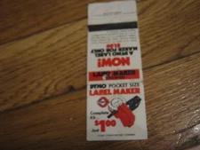 Vintage DYMO Pocket Size Label Maker Complete Kit Empty Matchbook
