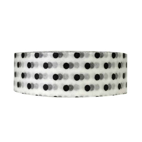 Dekoratives Washi Masking Tape, schwarz-weiße Punkte