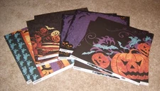 Creative Imaginations Dbl Sided Halloween Paper Lot(8) ~ Melange Fright Night
