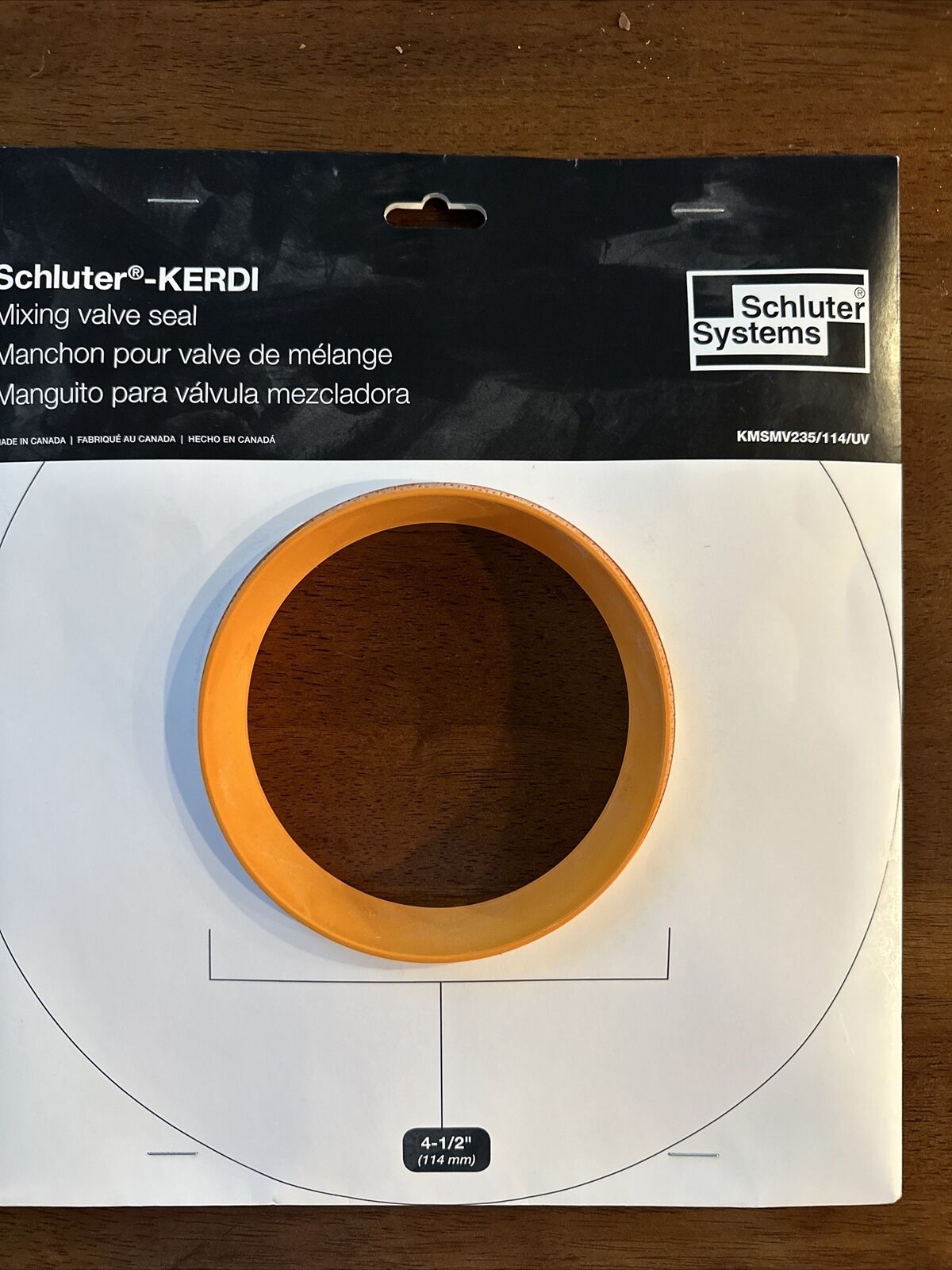 SchluterKerdi 4 1/2" Mixing Valve Seal Brand New KMSMV235/114/UV eBay