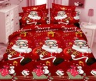 3D Glasses Santa B210 Christmas Quilt Duvet Cover Xmas Bed Pillowcases Zoe
