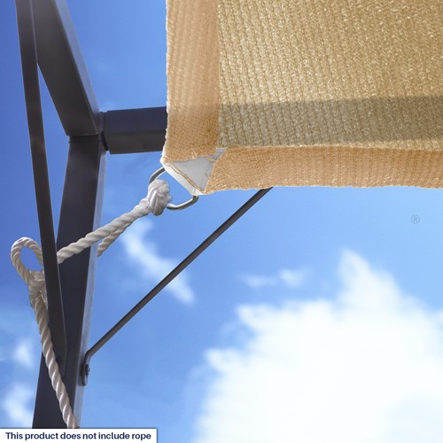 22FT Outdoor Straight Edge Sun Shade Sail Breathable UV Blocker Patio Pool Cover - Picture 68 of 76
