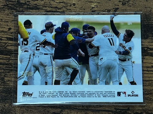 Willy Adames 2022 Topps Now Brewers #684 RBI Single Walk Off vs Rays PR-265 - Bild 2 von 2