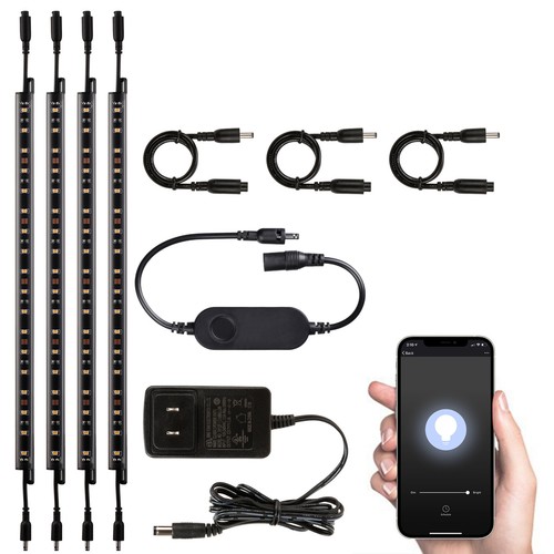 (4) 12 Inch Smart LED Light Bar Kit, Work with Alexa, App Control - Picture 1 of 9