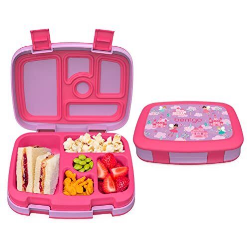 Stampe per bambini a prova di perdita a 5 scomparti stile Bento porzione scatola pranzo bambini dimensioni - Foto 34 di 36