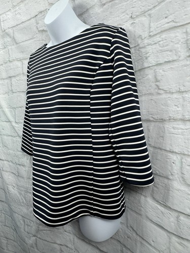 Fenn Wright Manson Jersey Top Black & White Striped Nautical Size 12 Jumper - Picture 5 of 9