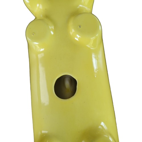 Ceramic Yellow Weiner Dog Dachshund Saltine Cracker Holder Tray Trinket Dish 10" - Picture 6 of 8