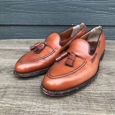Alden 11 AA B Burnished Tan Walnut Calfskin Leather Tassel Loafers Shoes 662 eBay