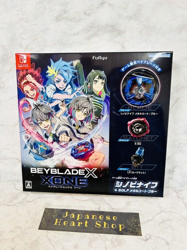 NEW BEYBLADE X XONE Switch Game Software & Shinobi Knife 4-60LF Metal Coat Blue - 第 7/11 張圖片