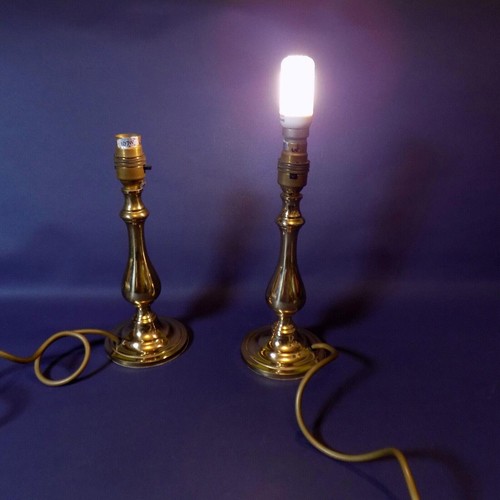 B&Q Polished Brass Candlestick Table Lamps x 2 - Picture 6 of 6