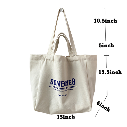 US Women Large Canvas Shoulder Tote Bag Daily School Work Handbag For Everything - Picture 74 of 78