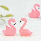 2PC Fairy Garden Home Decoration Mini Animal Ornament Moss Landscape Flamingo