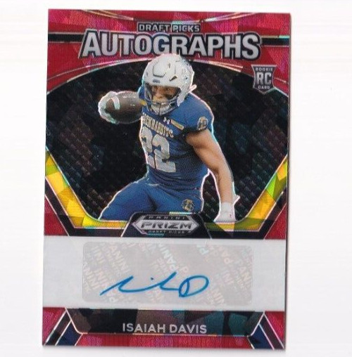 Isaiah Davis 2024 PRIZM DRAFT AUTOGRAPHS RED ICE PRIZM RC AUTO #DPA-IDS JETS