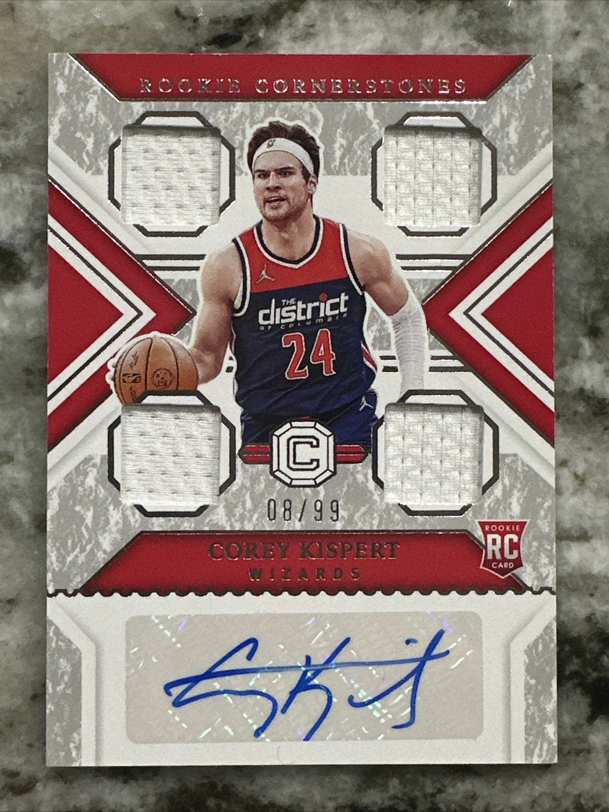 2022 panini chronicles basketball Corey Kispert /99 Rookie Cornerstones RPA