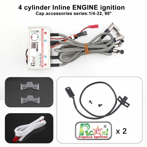 Four 4 Cylinder Inline Engine Ignition CDI for ME8 1/4 -32 90 Degree w/ Sensor - 第 1/7 張圖片