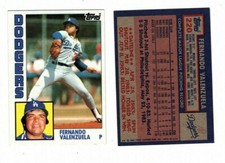 1984 Topps Fernando Valenzuela Los Angeles Dodgers #220