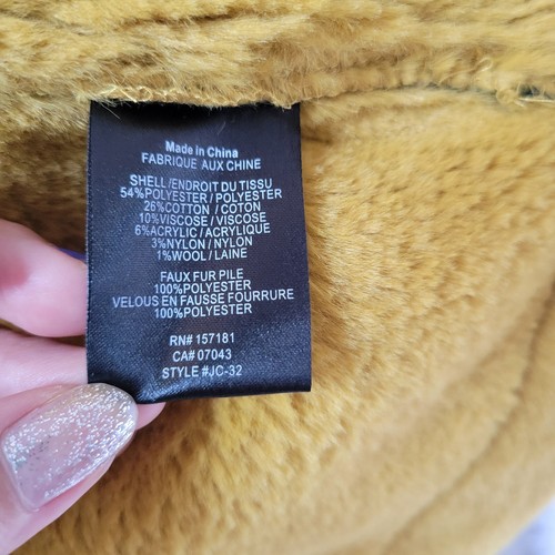 NWT Juicy Couture Black Label Houndstooth Plaid Jacket Faux Fur Trim Size Small - Picture 8 of 16