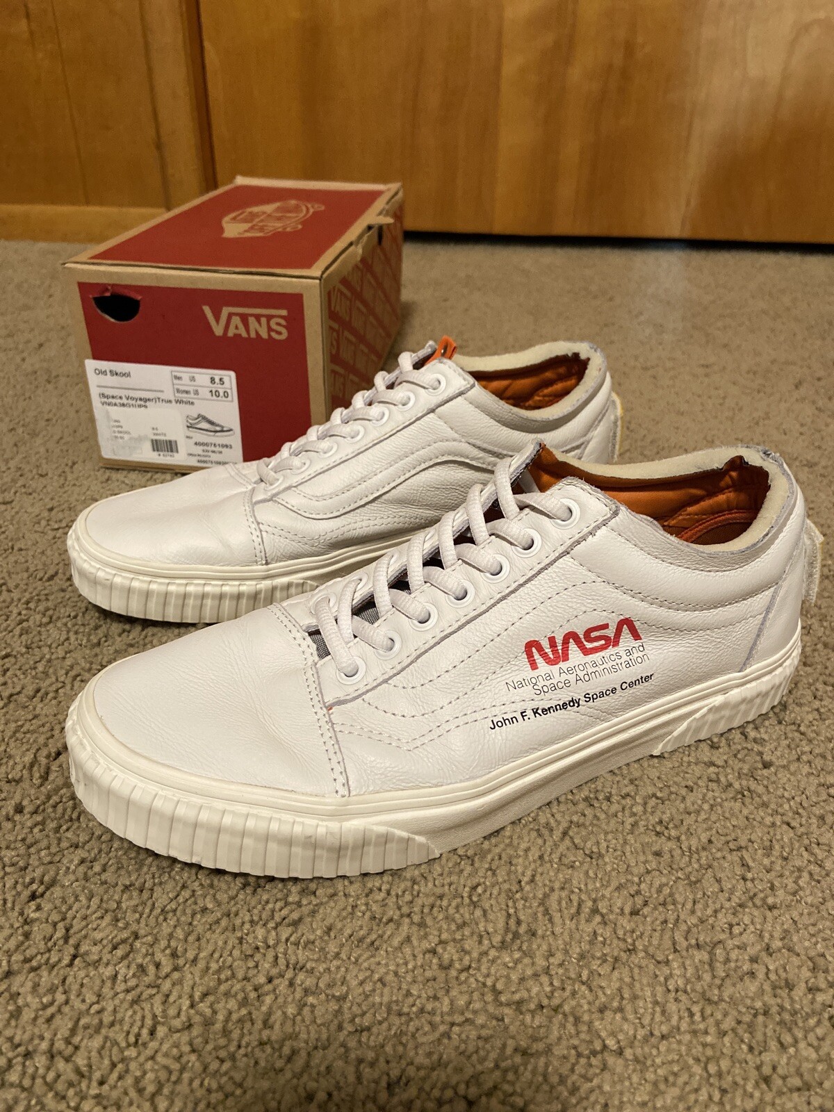 vans x nasa space voyager old skool white shoes