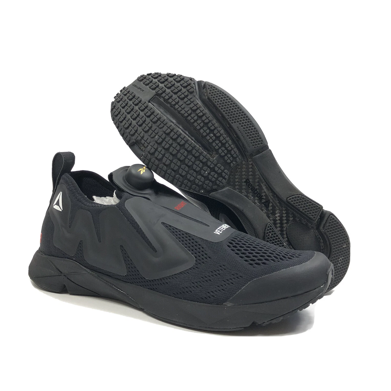 VETEMENTS X REEBOK PUMP SUPREME NOIR BASKETS DE COURSE SSENSE EXCLUSIVITÉ UK7,5