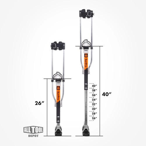 SurPro S2X Quad Lock Doppelbeine Unterstützung Aluminium Trockenbau Stelzen 26-40 Zoll - Bild 9 von 9