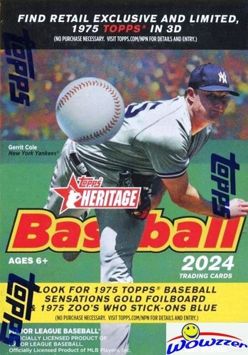 2024 Topps Heritage Baseball EXKLUSIVE RIESIGE fabrikversiegelte Blaster-Box - 72 Karten! - Bild 2 von 2