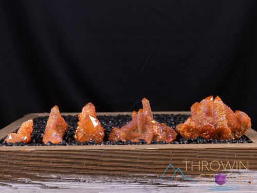 Racimo de Cristal Naranja TANDARINA AURA CUARZO - Decoración de Cuarzo Espíritu Arco Iris E2136 - Imagen 2 de 10