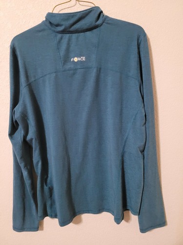 NWOT Carhartt Force Long Sleeve 1/4 Zip Youth 12-14 Large Blue Pullover L91 - Picture 2 of 5