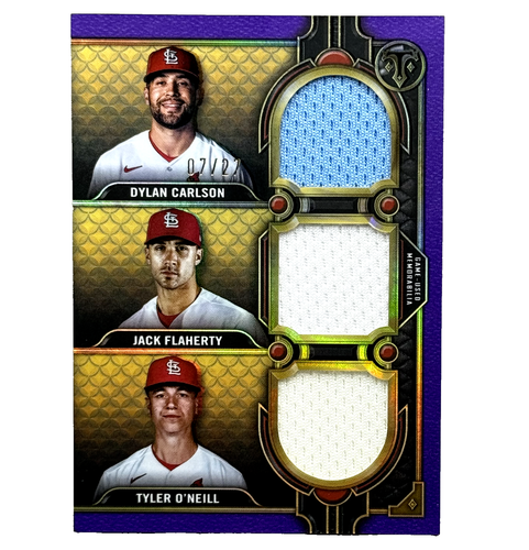 2022 Topps Triple Threads Relic Combo Tyler O'Neill Dylan Carlson Flaherty /27 - Picture 1 of 3