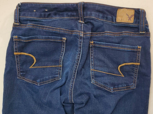 American Eagle Jean Jeggings Denim Superstretch Size 0 Long - Picture 5 of 17