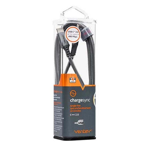 Solo cable Ventev Chargersync gris trenzado USB C a USB C - Imagen 8 de 24