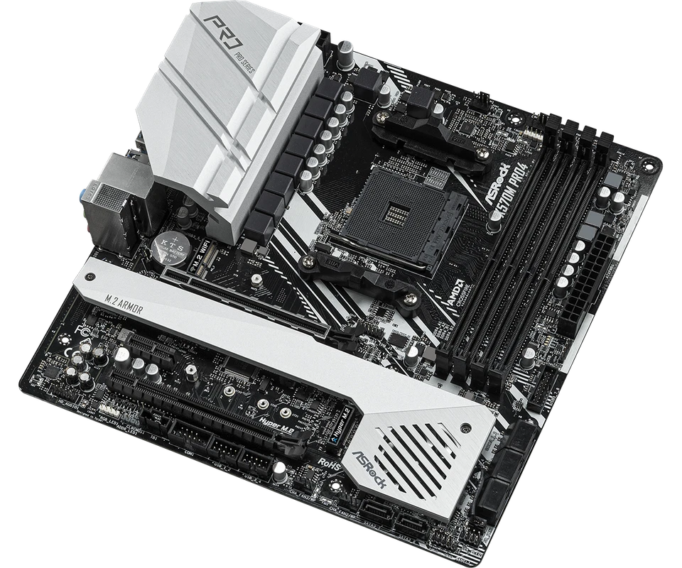For ASROCK X570M Pro4 Motherboard AMD X570 DDR4 128G DP HDMI USB-C PCIe 4.0 mATX - Image 4 of 4