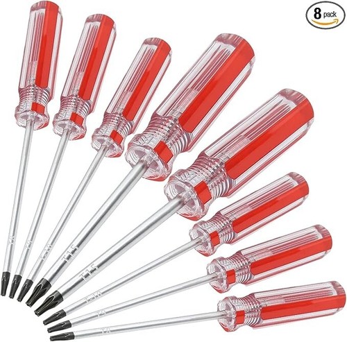 8PCS Magnetic Torx Screwdriver Set - T8 T9 T10 T15, 3mm x 75mm Long - Bild 1 von 7