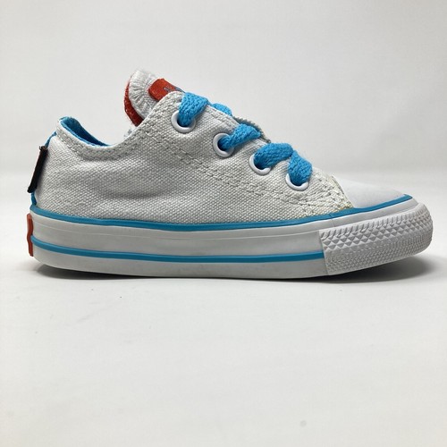 Converse Infant Size 6 US All Star Dr.Suess White Blue Sneakers 717677F - Picture 3 of 10