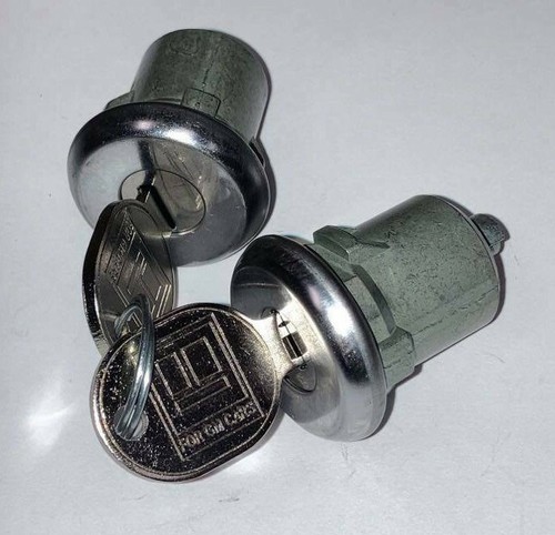 Pair of 2 Door Lock Cylinder Set For Chevy Chevrolet GMC Truck SUV Oldsmobile - Picture 6 of 7