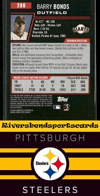 その他 2006 Bowman Barry Bonds Buy Back Auto 2006 Bowman Originals Barry Bonds #100 Encased Buyback