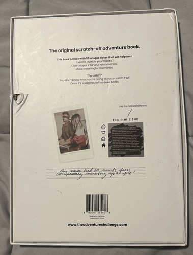 Adventure Challenge Couples Edition Hardcover Photo Album Book Date Night - Picture 2 of 4