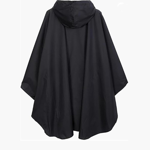 Rain Poncho Military Waterproof Raincoat Cover Rain Cape Hooded Hiking Camping - Picture 16 of 18