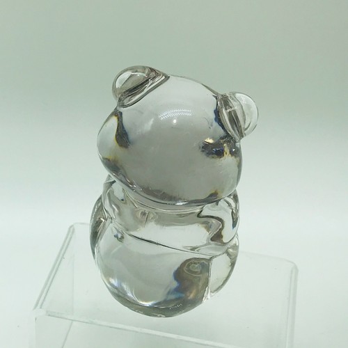 Fenton Glas lila Herz Bär Figur Briefbeschwerer Geburtstag Sternzeichen Liebe Teddy - Bild 4 von 5