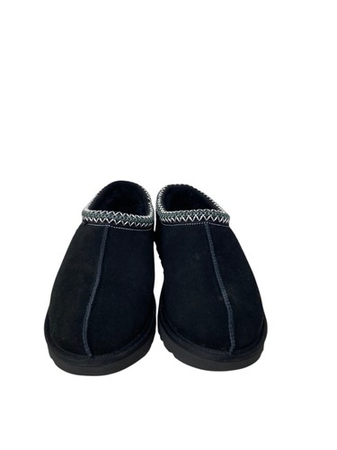 Ugg Tasman Loafers Women's Size 10 Black Suede Sheep Wool Slippers Shoes - Picture 6 of 11