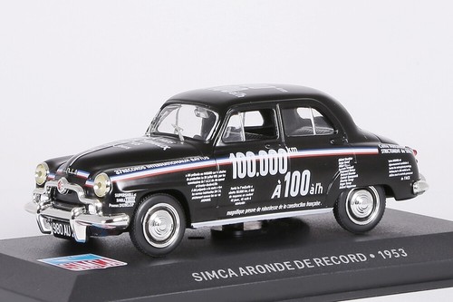 Simca Aronde de Record Car 1953 schwarzmatt mit Beschriftung Altaya 1:43 NEW/OVP - Bild 1 von 4