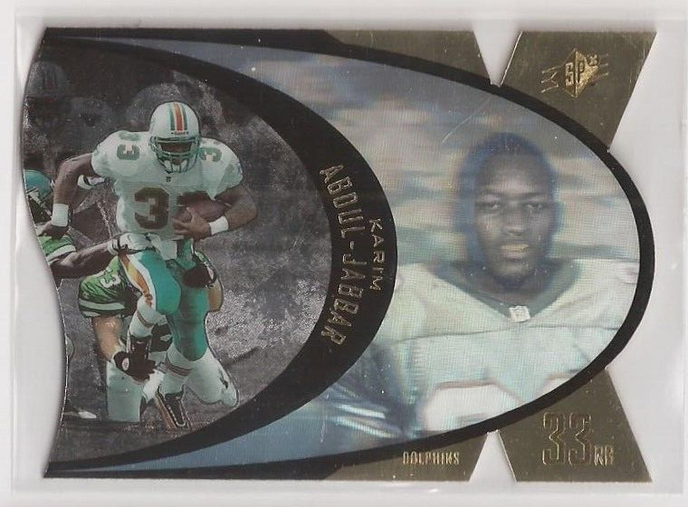 1997 SPX Die Cut #SPX3 Karim Abdul-Jabbar Gold Parallel Rookie Card RC