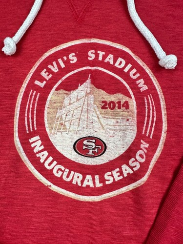 NEW! NFL San Francisco 49ers Levi's Stadium Inaugural '47 Brand Large Red Hoodie - Picture 4 of 10