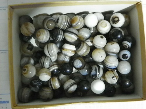 Agate Marbles 6 of 5/8 to 3/4" Natural Gemstones Some Banded Vintage Mix Grade - Bild 1 von 5