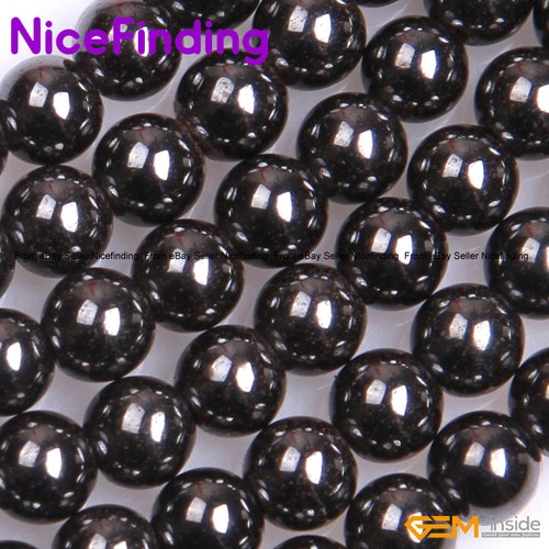 Natural Black Hematite Loose Stone Beads For Jewelry Making Strand 15" - Picture 17 of 39