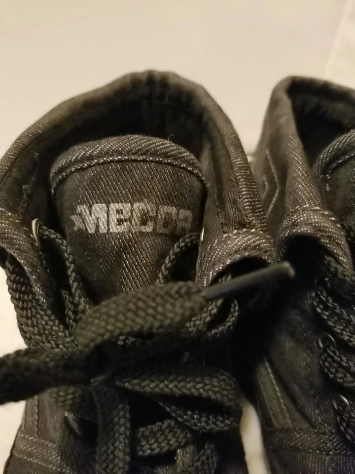 Zapatos Tenis De Colección MECCA EE. UU. de Lona Negros OG Años 90 Ropa de Calle Rap Para Hombres Talla 8.5 Foto 3 de 4