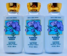 3 BATH & BODY WORKS BLOOMING GARDEN 24 HR MOISTURE BODY LOTION SHEA BUTTER 8oz 